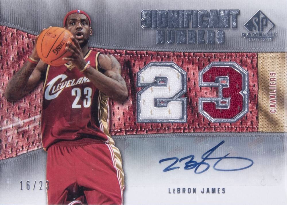 2007 SP Game Used Edition Significant Numbers Patch LeBron James #SNALJ2 Basketball Card