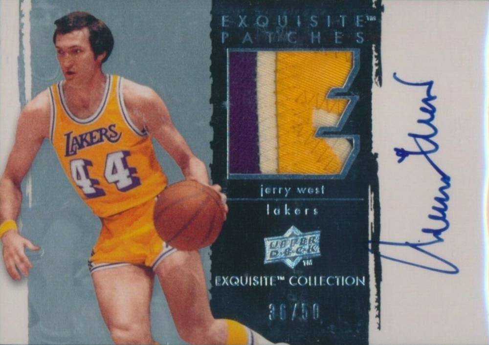 2009 Upper Deck Exquisite Collection Autographs Patches Jerry West #P-JW Basketball Card