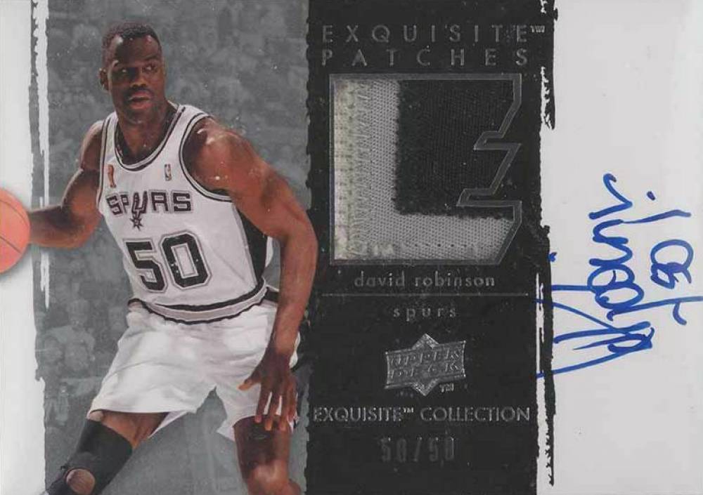 2009 Upper Deck Exquisite Collection Autographs Patches David Robinson #P-DR Basketball Card
