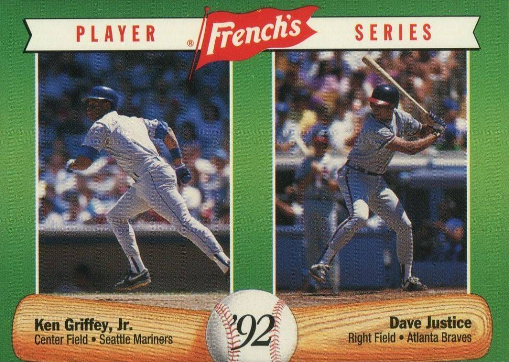 1992 French's Mustard Griffey Jr./Justice #15 Baseball Card