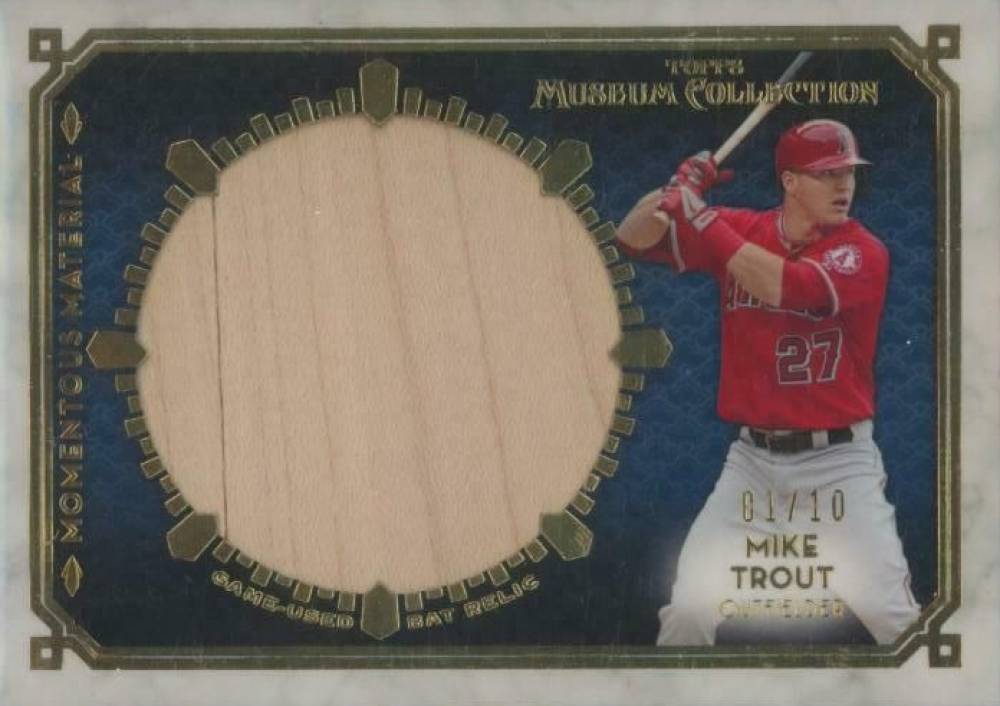 2014 Topps Museum Collection Jumbo Lumber Relic Mike Trout #MTR Baseball Card
