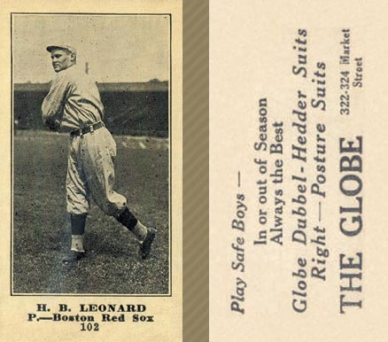 1916 The Globe Clothing H. B. Leonard #102 Baseball Card