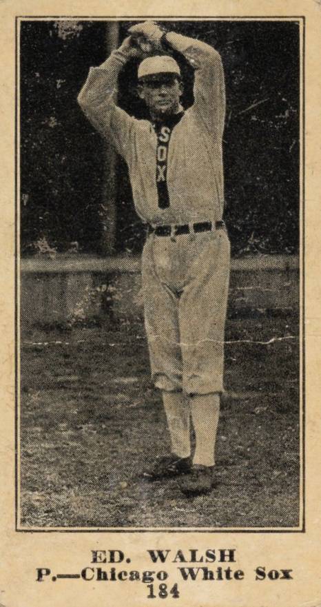 1916 The Globe Clothing Ed. Walsh #184 Baseball Card