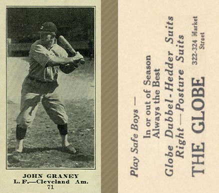 1916 The Globe Clothing John Graney #71 Baseball Card