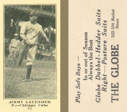 1916 The Globe Clothing Jack Lapp #98 Baseball Card