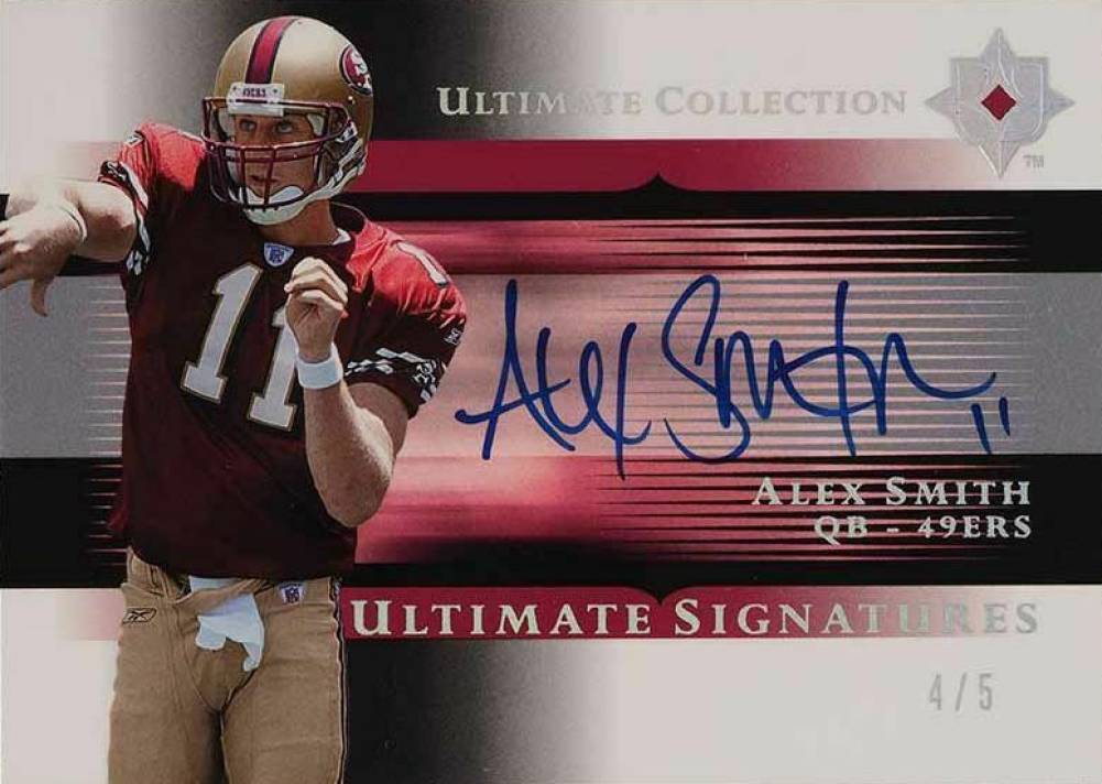 2005 Ultimate Collection Ultimate Signatures Alex Smith #US-AS Football Card