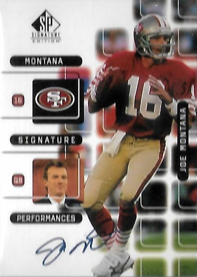 1999 SP Signature Montana Signature Performances  Joe Montana #J4A Football Card