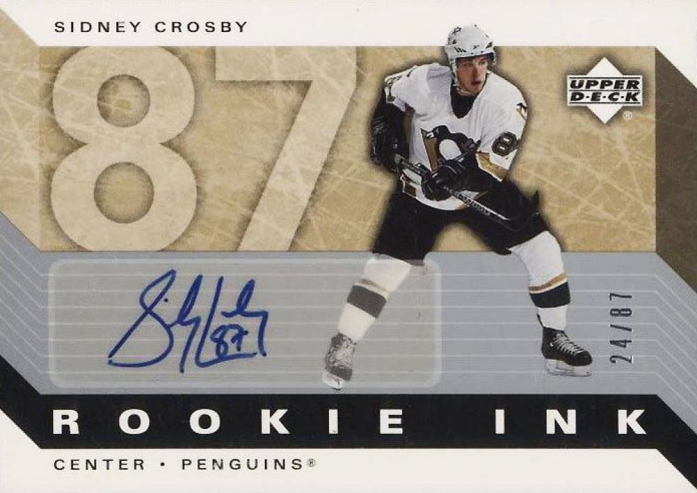 2005 Upper Deck Rookie Ink  Sidney Crosby #RI-SC Hockey Card