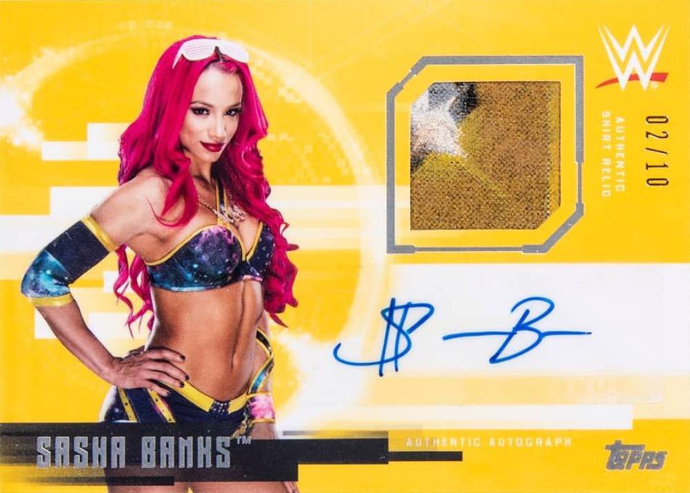2017 Topps WWE Undisputed Autographs Relics Sasha Banks #SB Other Sports Card