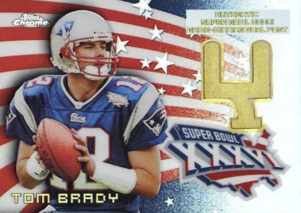2002 Topps Chrome Super Bowl Goalposts Relics Tom Brady #SBG1 Football Card