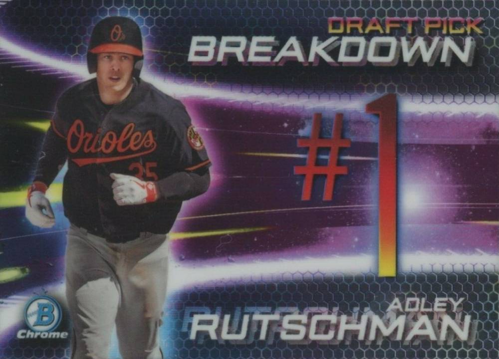 2019 Bowman Draft Chrome Draft Pick Breakdown Adley Rutschman #BSBAR Baseball Card