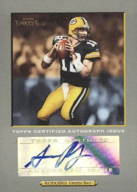 2006 Topps Turkey Red Autograph Gray Aaron Rodgers #TRAAR Football Card
