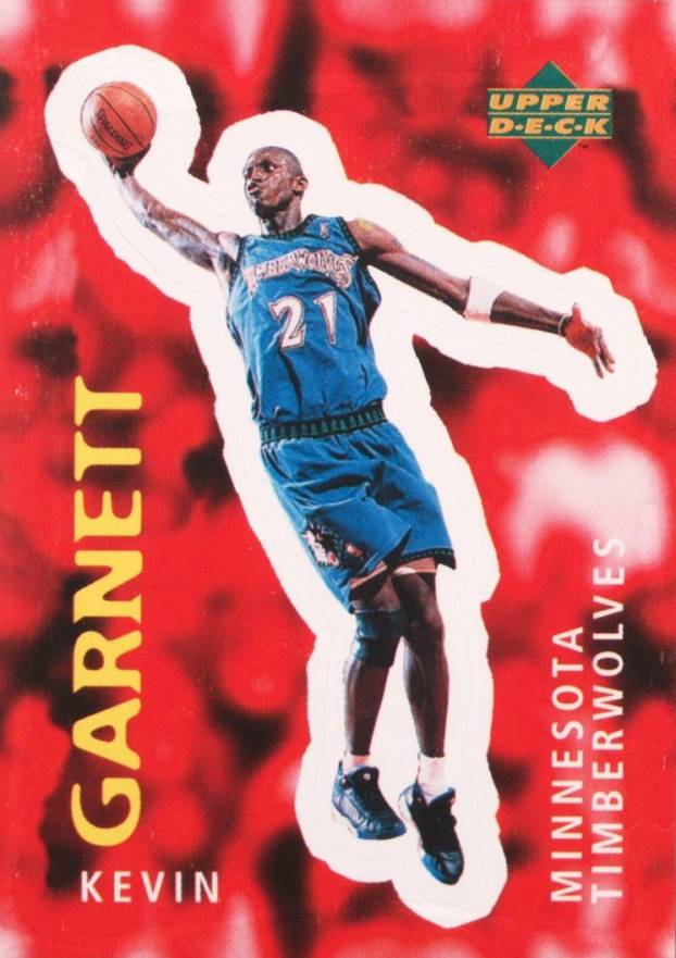 1997 Upper Deck International Stickers Kevin Garnett #77 Basketball Card