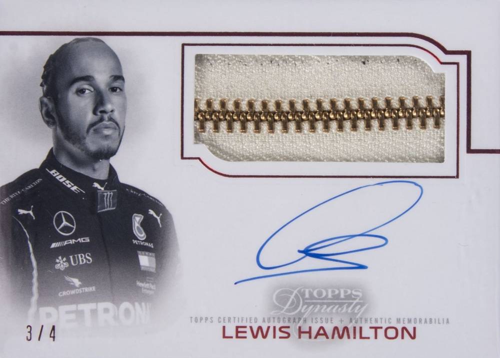 2020 Topps Dynasty Formula 1 Autograph Suit Zipper Relic Lewis Hamilton #LH Other Sports Card