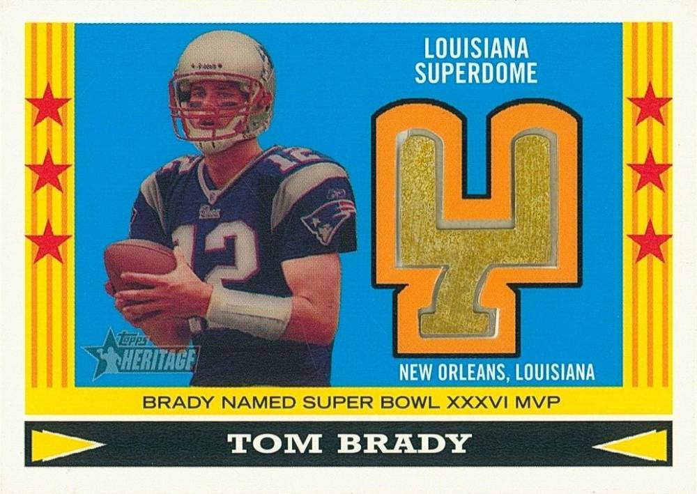 2005 Topps Heritage Flashback Relics Tom Brady #FTB Football Card
