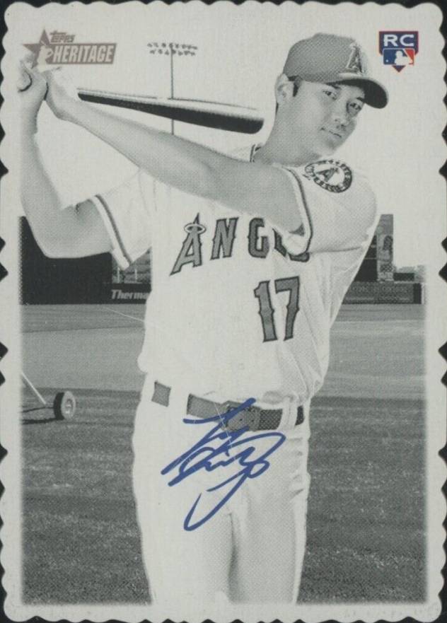 2018 Topps Heritage 1969 Topps Deckle Edge High Numbers Shohei Ohtani #1 Baseball Card