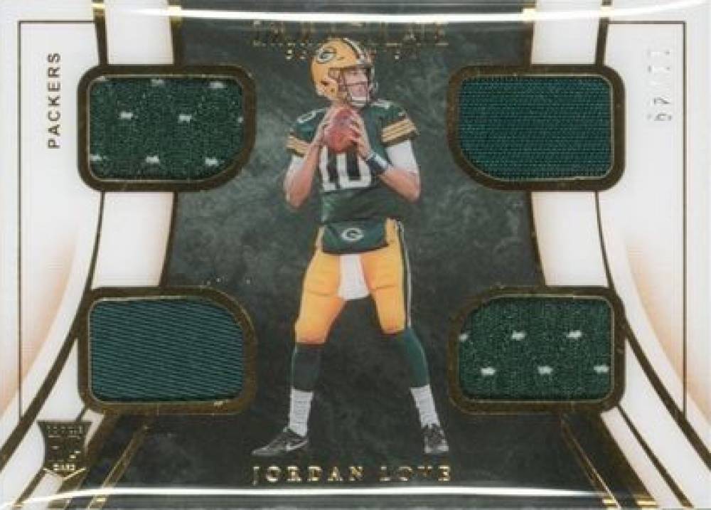 2020 Panini Immaculate Collection Immaculate Quad Jerseys Jordan Love #QJ4 Football Card