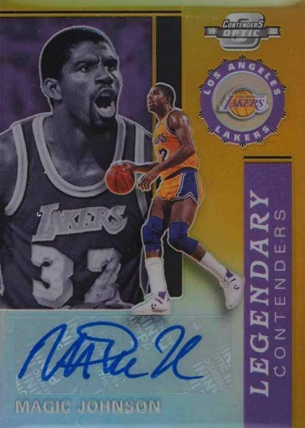 2019 Panini Contenders Optic Legendary Contenders Autographs Magic Johnson #LCMJN Basketball Card