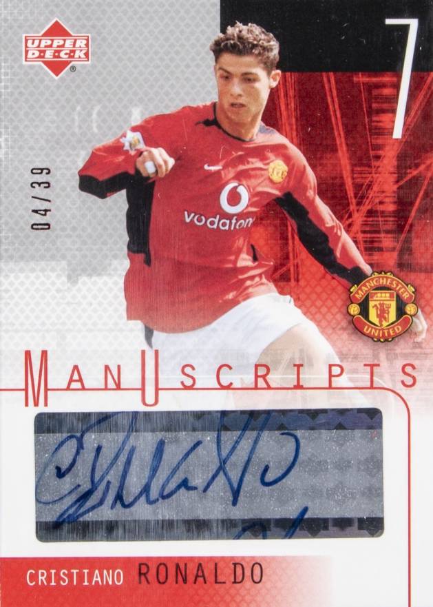 2003 Upper Deck Manchester United Manuscripts Cristiano Ronaldo #R Soccer Card