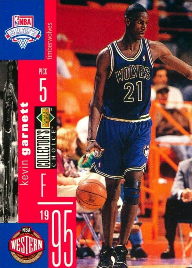 1995 Collector's Choice Draft Trade Kevin Garnett #D5 Basketball Card
