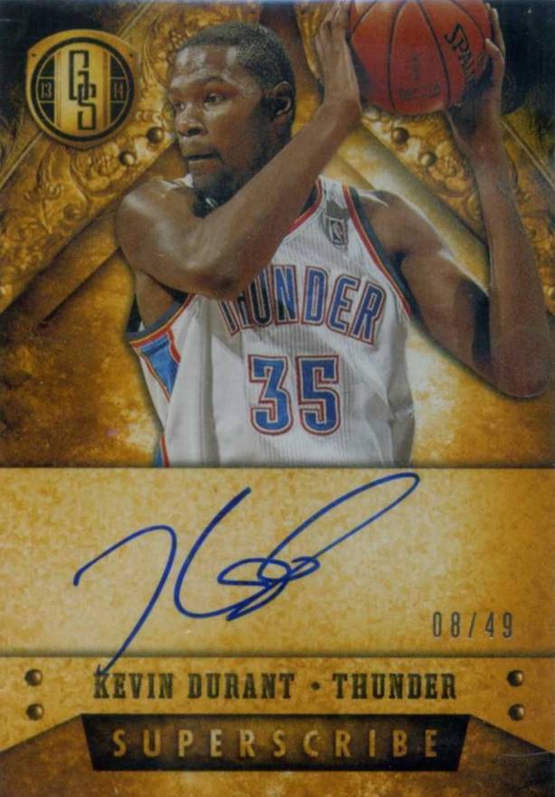 2013 Panini Gold Standard Superscribe Autograph Kevin Durant #30 Basketball Card