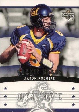 2005 Upper Deck Rookie Debut Aaron Rodgers #126 Football Card