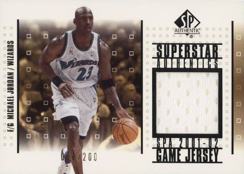 2001 SP Authentic Superstar Authentics Jersey Michael Jordan #SA-MJ Basketball Card