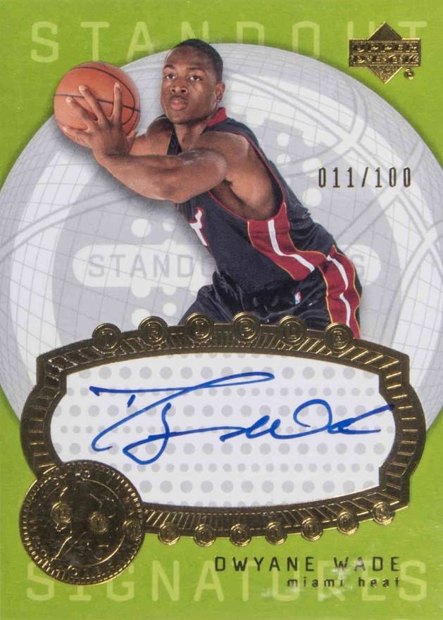 2003 Upper Deck Triple Dimensions Standout Signatures Dwyane Wade #STA67 Basketball Card