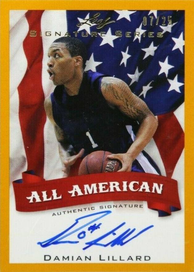 2012 Leaf Signature Series All-American Damian Lillard #DL1 Basketball Card