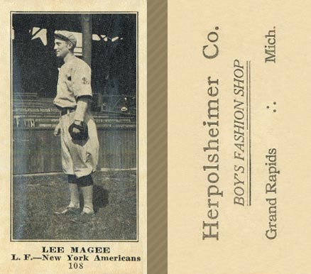 1916 Herpolsheimer Co. Lee Magee #108 Baseball Card