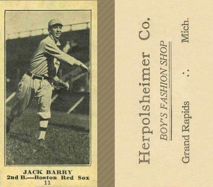 1916 Herpolsheimer's Jack Barry #11 Baseball Card