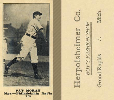 1916 Herpolsheimer Co. Pat Moran #125 Baseball Card