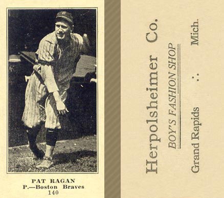 1916 Herpolsheimer Co. Pat Ragan #140 Baseball Card