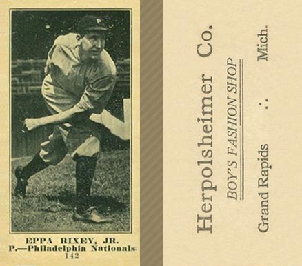 1916 Herpolsheimer Co. Eppa Rixey #142 Baseball Card