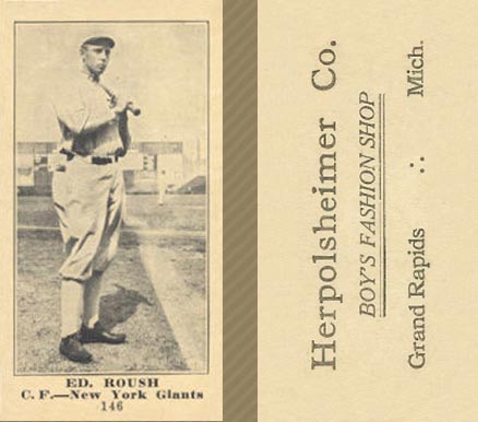 1916 Herpolsheimer Co. Ed. Roush #146 Baseball Card