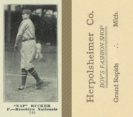 1916 Herpolsheimer Co. Nap Rucker #148 Baseball Card