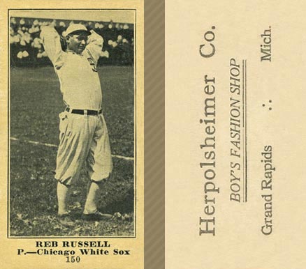 1916 Herpolsheimer Co. Reb Russell #150 Baseball Card