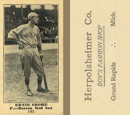 1916 Herpolsheimer Co. Ernie Shore #162 Baseball Card
