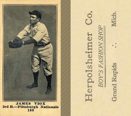 1916 Herpolsheimer Co. James Viox #180 Baseball Card