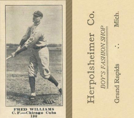 1916 Herpolsheimer Co. Fred Williams #190 Baseball Card