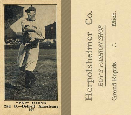 1916 Herpolsheimer Co. Pep Young #197 Baseball Card
