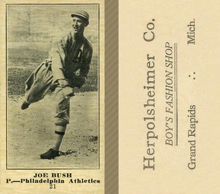 1916 Herpolsheimer Co. Joe Bush #21 Baseball Card
