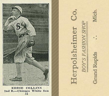 1916 Herpolsheimer Co. Eddie Collins #34 Baseball Card