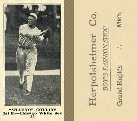 1916 Herpolsheimer Co. Shauno Collins #35 Baseball Card