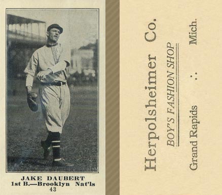 1916 Herpolsheimer Co. Jake Daubert #43 Baseball Card