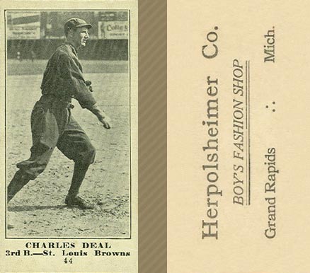 1916 Herpolsheimer Co. Charles Deal #44 Baseball Card