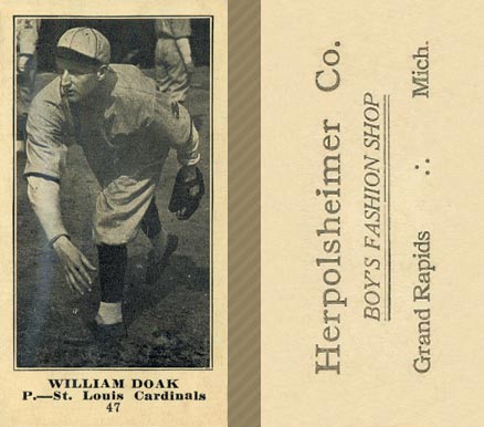 1916 Herpolsheimer Co. William Doak #47 Baseball Card