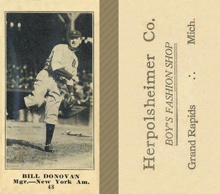 1916 Herpolsheimer Co. Bill Donovan #48 Baseball Card