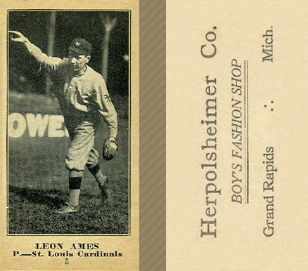 1916 Herpolsheimer Co. Leon Ames #5 Baseball Card