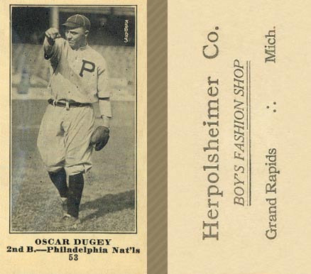 1916 Herpolsheimer Co. Oscar Dugey #53 Baseball Card